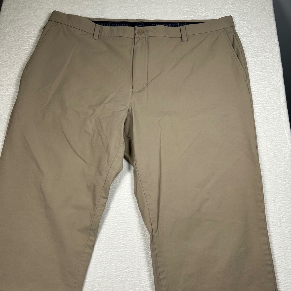 Vineyard Vines On The Go Pant Chino Performance Men 40x30 Khaki Tan Stretch Golf